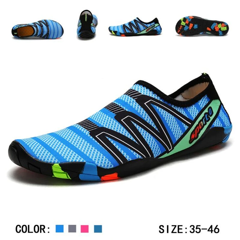 

2019 Fashion Men Woman Summer Outdoor Beach Shoes Quick-Drying Lightweight Breathable casual shoes Couple Sneakers Wading shoes