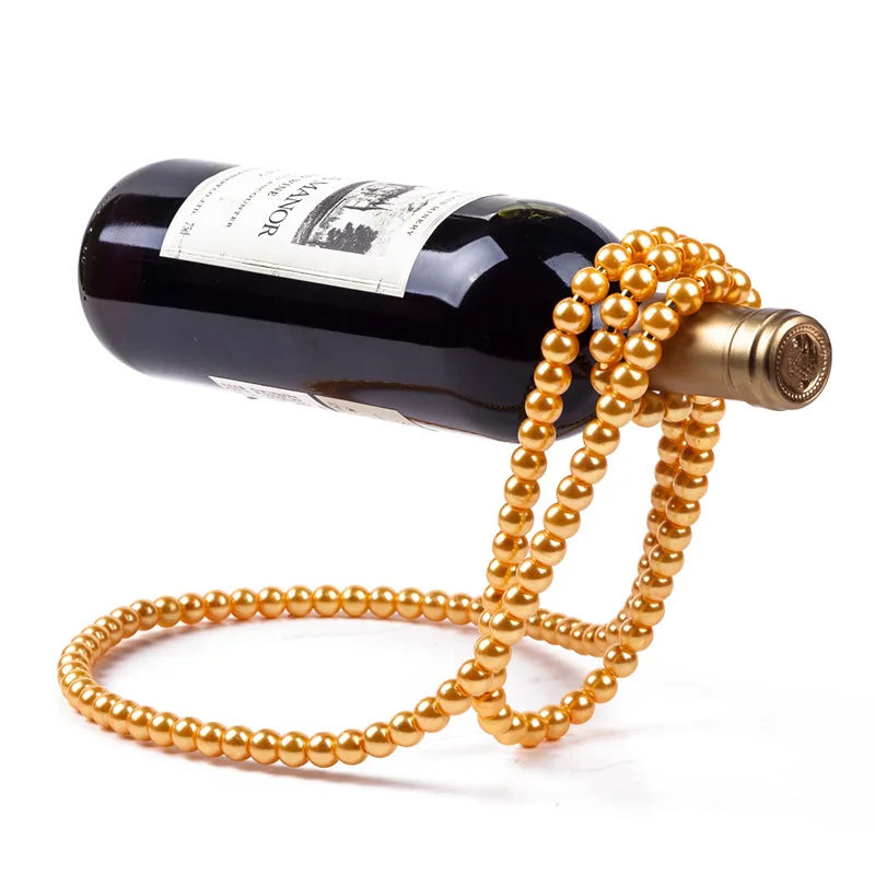 

Magic 3D Suspension Metal Pearl Whiskey Rack Stainless Steel Wine Holder Bracket Stand Home Decoration Bars Accessories Decor