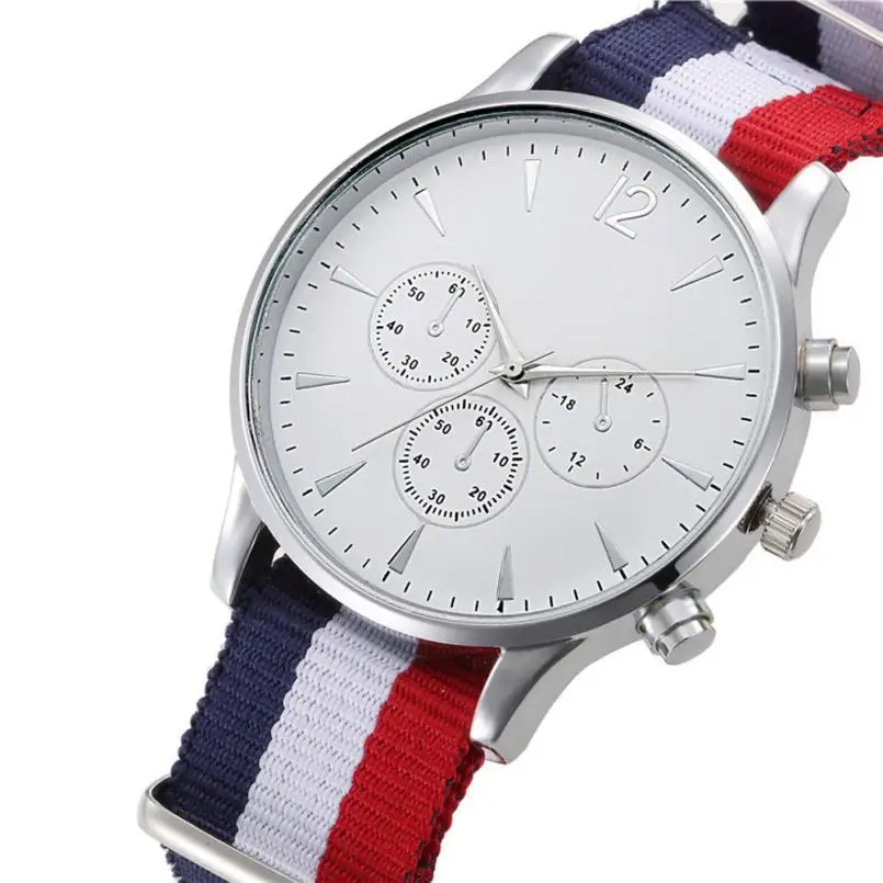 Мужские часы Reloj Hombre простые Роскошные Кварцевые наручные часы из холста модные круглые часы 18JAN23