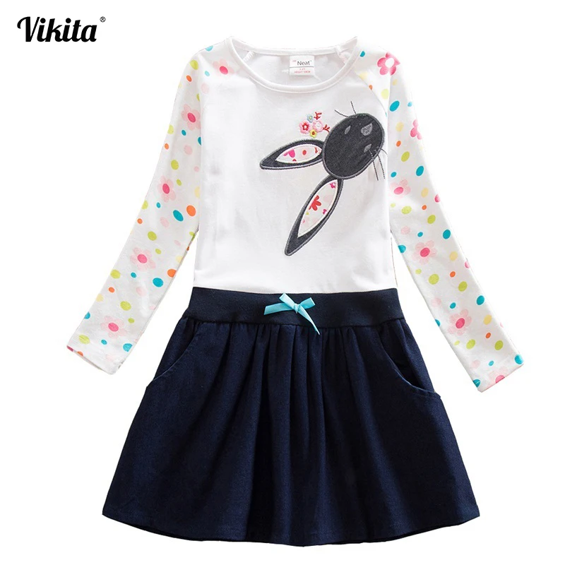 VIKITA Baby Girl Dress long sleeve kids dresses for girls Clothes children clothing Kids Clothes winter Party Girls Dress цена VIKITA Baby Girl Dress long sleeve kids dresses for girls Clothes children clothing Kids Clothes winter Party Girls Dress цены онлайн