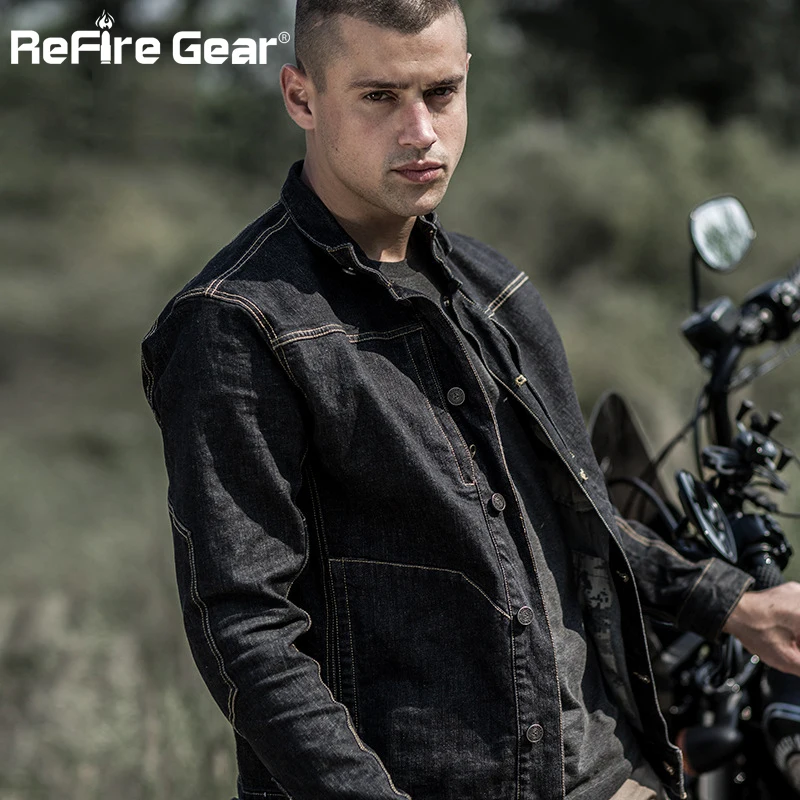 ReFire Gear винтажная тактическая джинсовая куртка Мужская Классическая Армейская