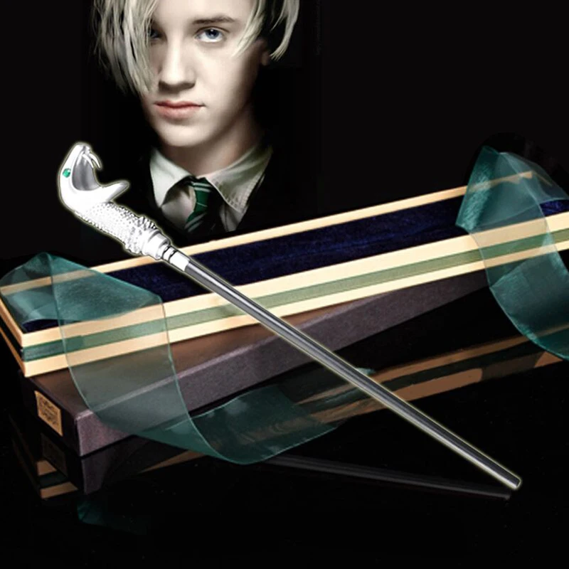 Что находится внутри палочки драко малфоя New Metal Core Lucius Malfoy Magic Wand Harri Potter Magical Wand cosplay Harri 