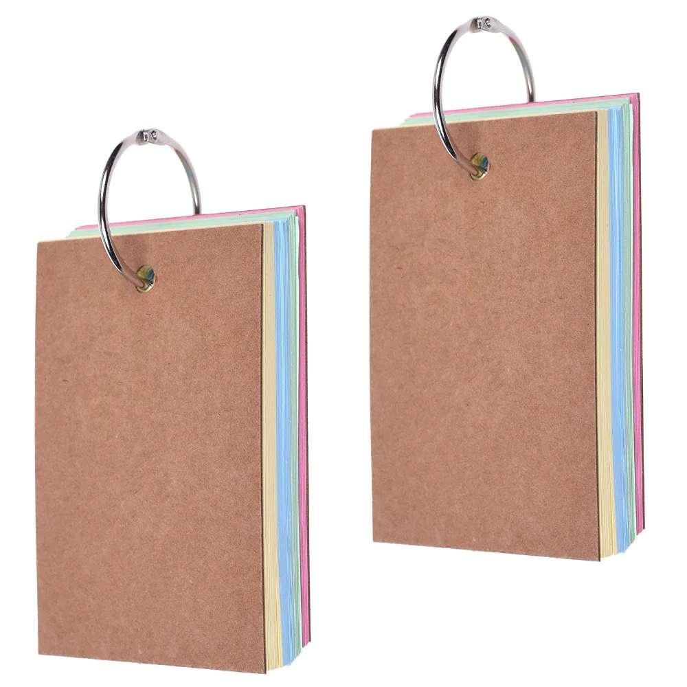

Pack of 2 Binder Ring Easy Flip Flash Cards Study Cards