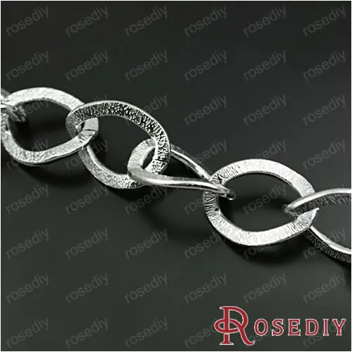

Width 19mm Aluminum oxidation process Imitation Silver color Embossing Extended Twisted Chains Diy Findings 2 Meter(JM5410)