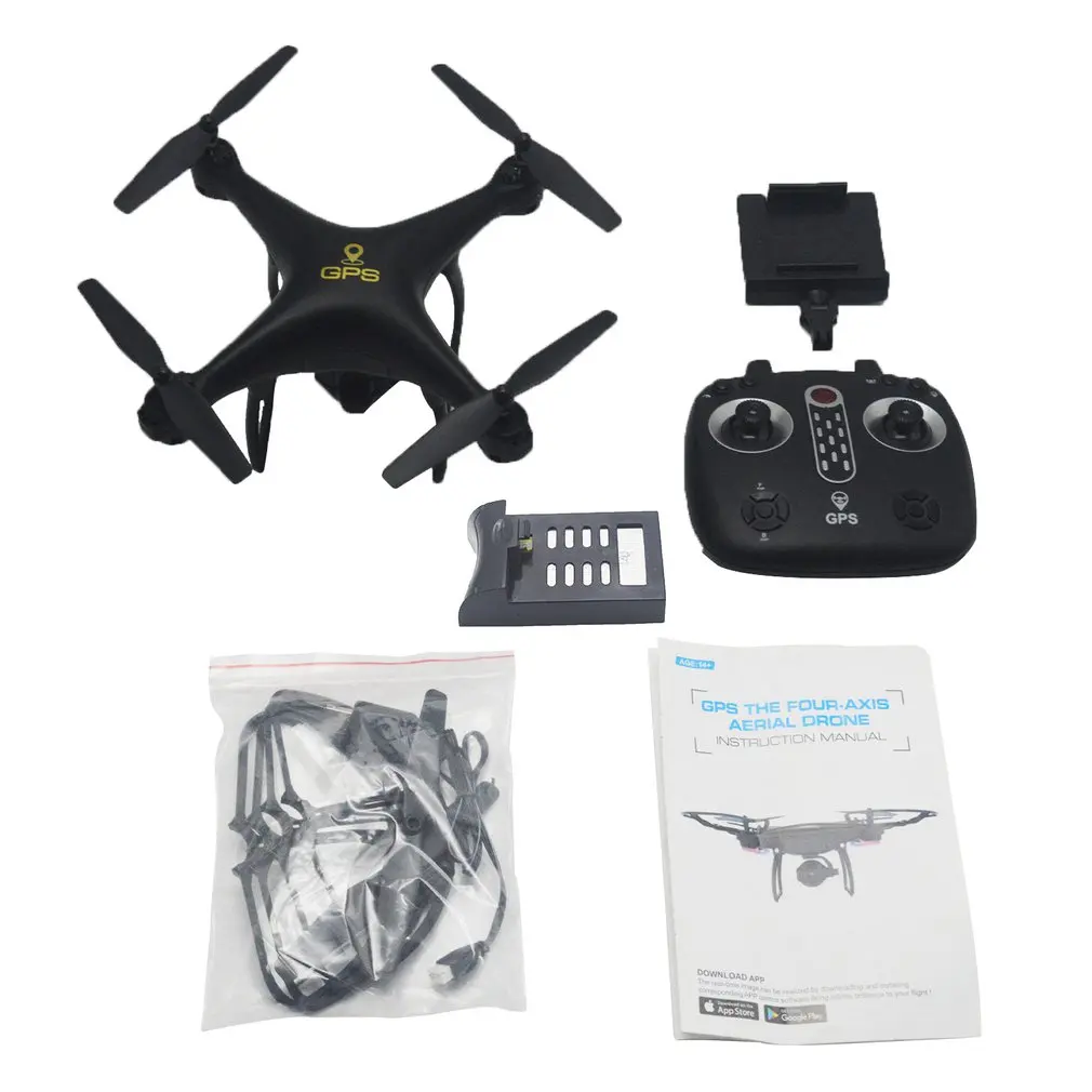 

LH-X25GWF Mini Wifi Control Distance GPS FPV 4-Axis RC Drone with 720P HD Camera LED Light One Key Return 1*Batteries