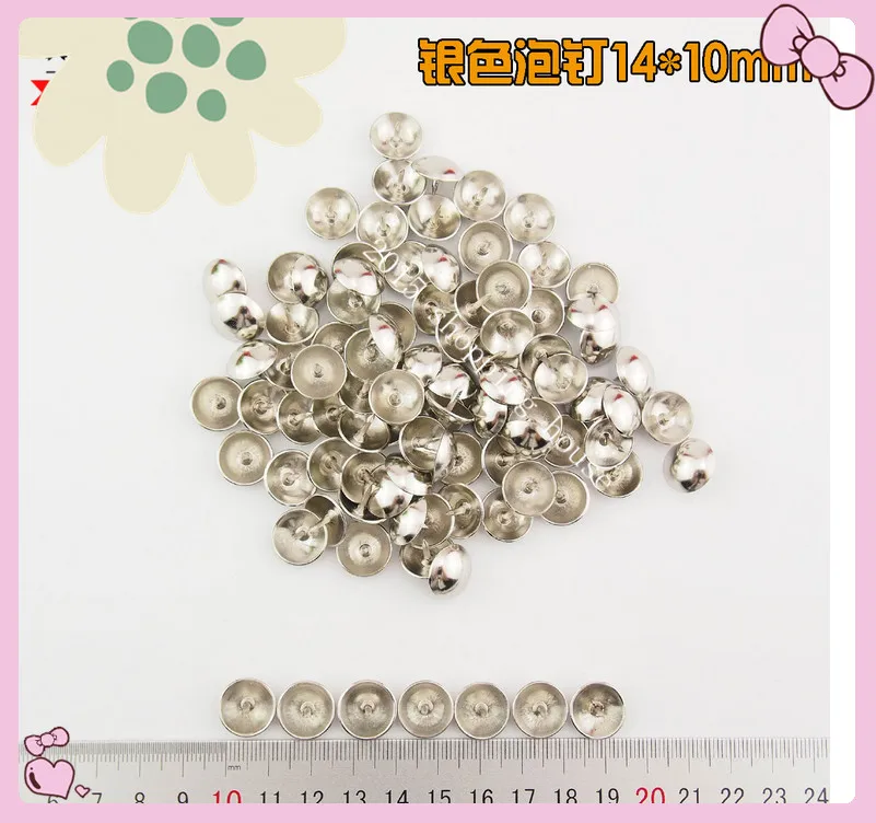 

14mm*10mm Fasteners Upholstery Nail Jewelry Gift Case Box Wall Door Sofa Furniture Decorative Tack Stud Pushpin