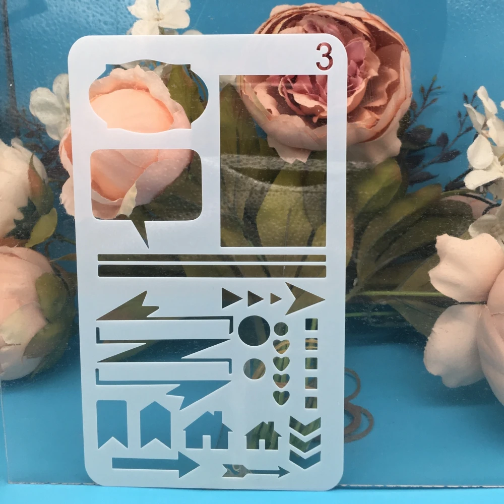 A6 Paint Draw Model 3 DIY Craft Layering Stencils Wall Scrapbook Stamp Embossing Album Decorative Card Template | Канцтовары для