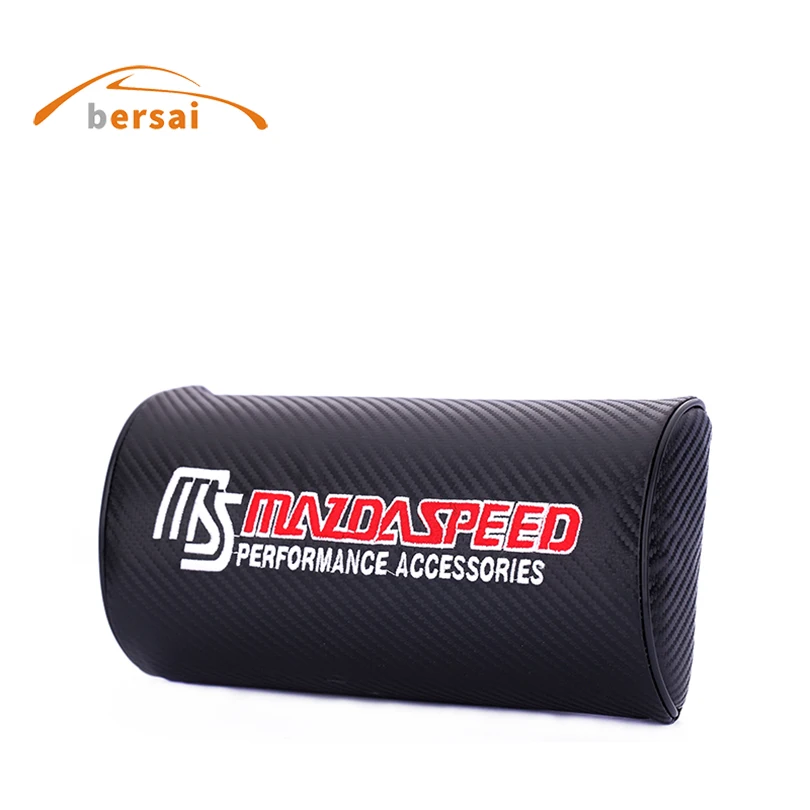 2pcs Carbon Fiber Car Seat Belt Cover Pads Shoulder Cushion For Mazda speed MS