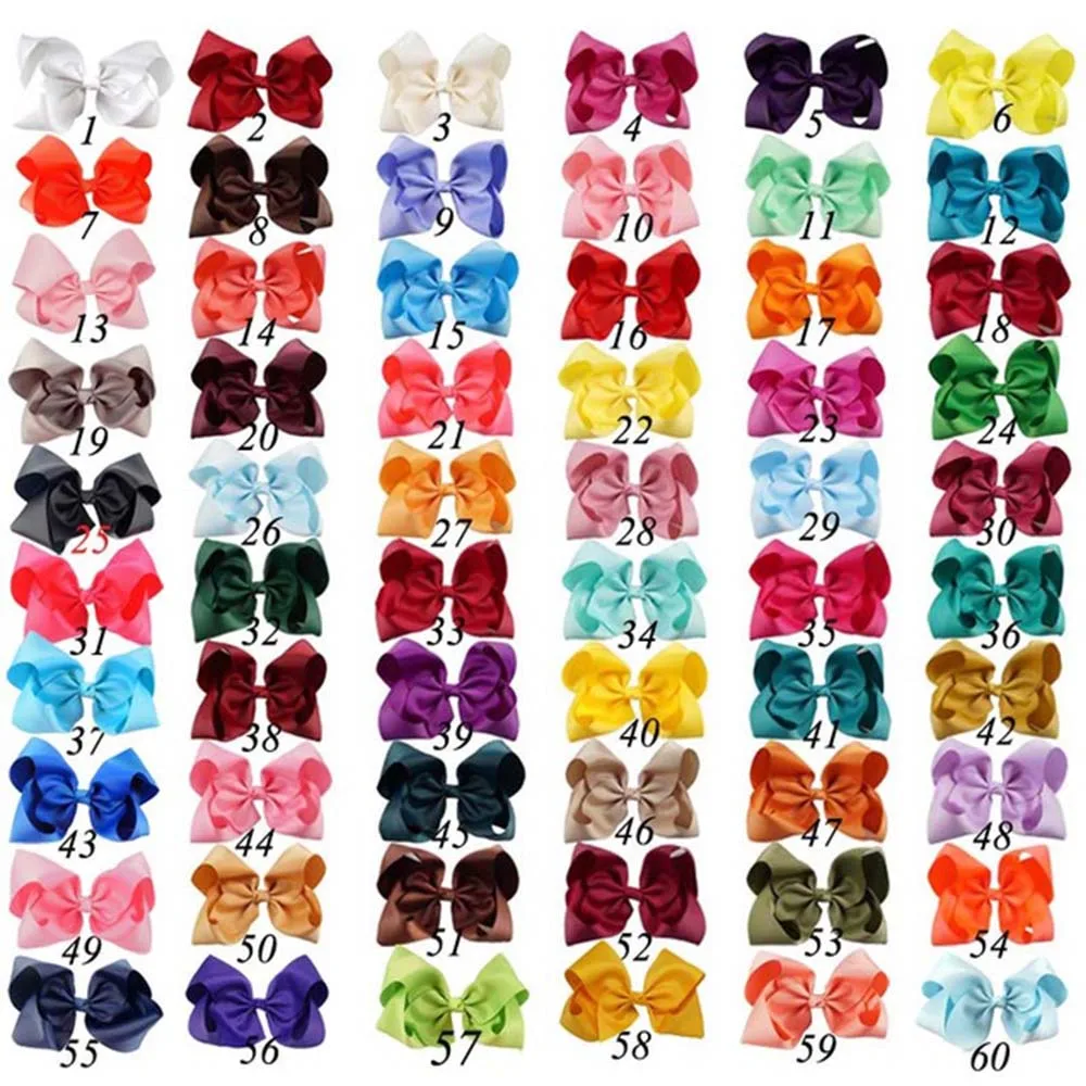 8-Large-Grosgrain-Ribbon-Hair-Bows-Hairpins-Barrette-Bowknot-Headwear-Solid-Children-Hair-Clip-For-Girls (1)