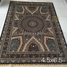 4,5 'x 6,5' 230 линия ручной работы Шелковые восточные персидские шелковые ковры ручной работы шелковый ковер для украшения дома