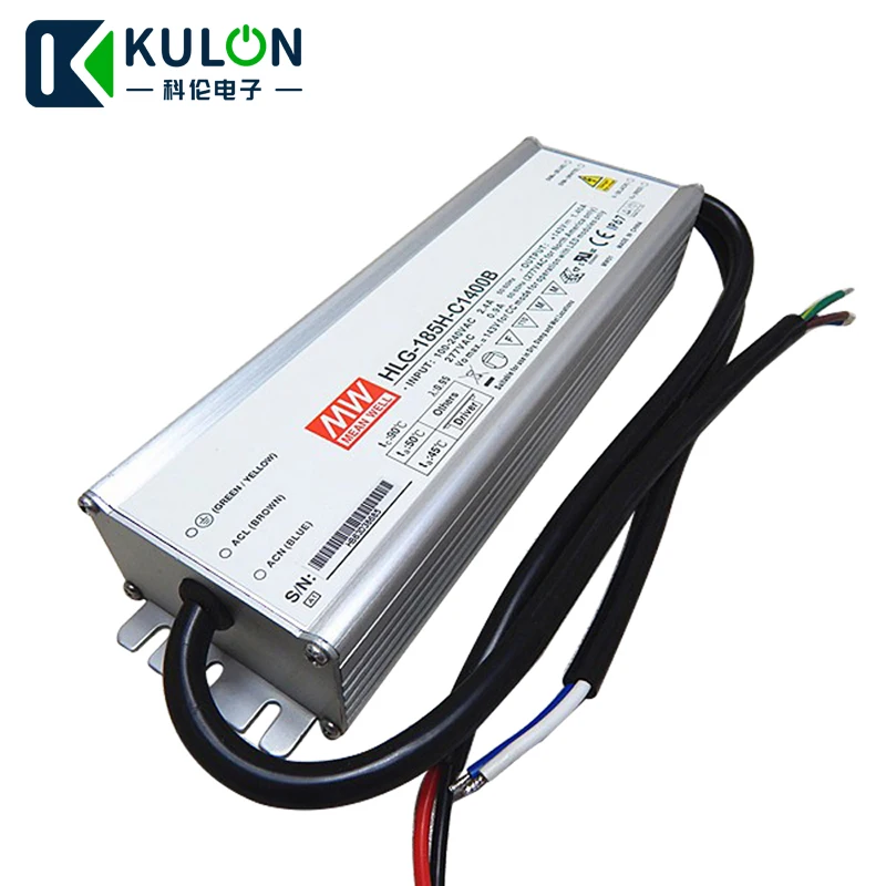 MEAN WELL Светодиодный источник питания постоянного тока HLG 185H C1400B 71 143 в 1400mA 200 Вт PFC