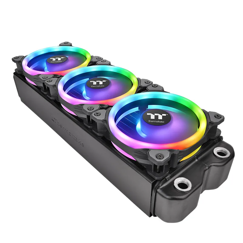 Tt(Thermaltake) Riing Trio 12 светодиодный RGB вентилятор шасси(16,8 миллионов цветов/цифровой блок управления/Голосовое управление/синхронизация цвета