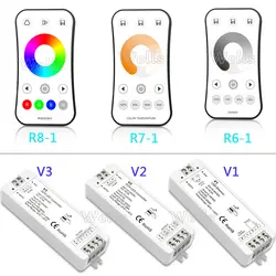 2.4 г Беспроводная LED Touch Дистанционное управление диммер 1ch 2ch 3ch LED Управление Лер для одного Цвет/Цвет температуры /rgb светодиодные полосы