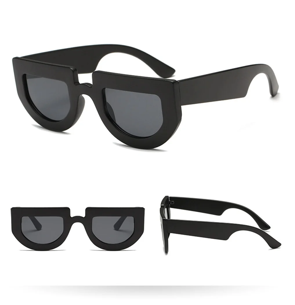 Пластиковая оправа, леопардовые солнцезащитные очки, модные плоские солнцезащитные очки, женские летние солнцезащитные очки с защитой UV400, полукруглые очки для пляжа