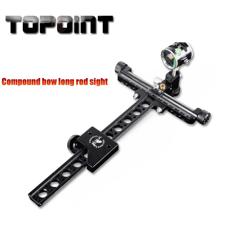 Compound Bow Long Pole Aiming TP8510 Fine Adjustment Long Rod Magnifying Glass Sight For Hunting Competitive Game Compound Bow Long Pole Aiming TP8510 Fine Adjustment Long Rod Magnifying Glass Sight For Hunting Competitive Game
