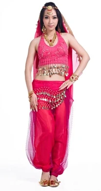 Лифчик/брюки Хороший танец живота одежда костюмы Сексуальные Индийские болливудские танцы костюмы одежда 9 цветов - Цвет: Прозрачный
