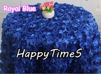

Luxury Wedding Decorations Rose Design 108" Round Tablecloth Party Crochet Table Cover