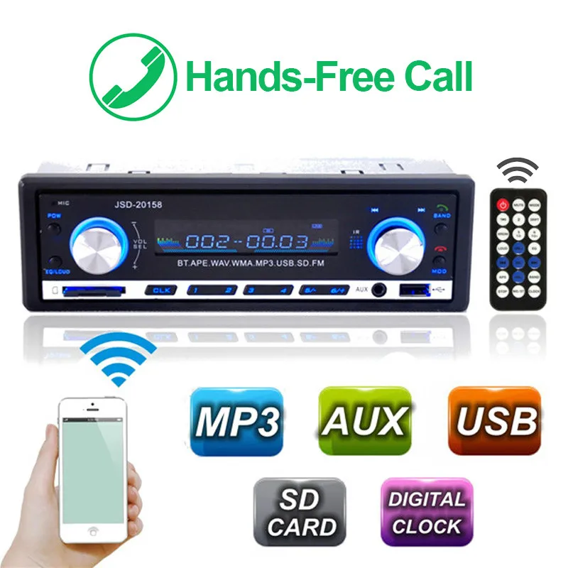 

1 Din Autoradio Bluetooth Radio SD MP3 Player Coche Car Radios Estereo Poste Para Auto Audio Stereo Carro Samochodowe Automotivo