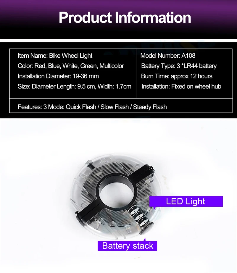 Фсветильник велосипедный задний IP55 предупреПредупреждение|bike light|rear bike lightlight front