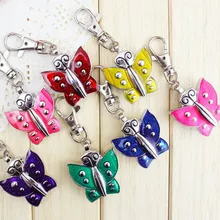 Новая Милая бабочка Очаровательная цепочка для ключей кольцо модная сумка брелок ювелирные изделия карманные часы ожерелье карманные часы relogio