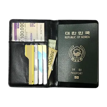 

2019 New Men And Women PU ultra-thin Passport Wallet The hand-held Documents Package multi-function Passport Card Sets Purse ID