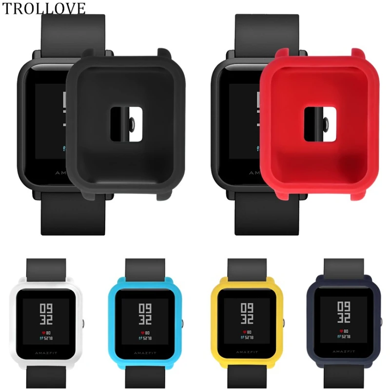 Full Protect Case Cover for Xiaomi Huami Amazfit Bip PACE Lite Youth Watch Colorful Soft Silicone Shell Cases Watch Accessories