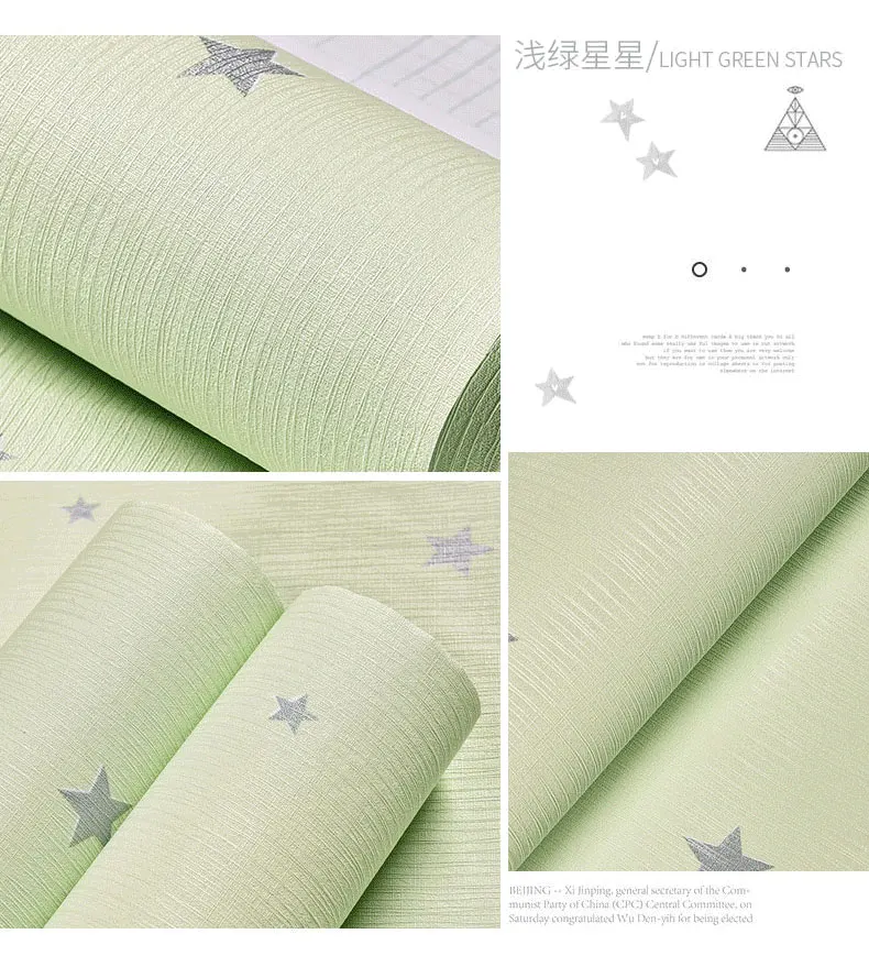 parede 60cm sala estar papel de parede estrela