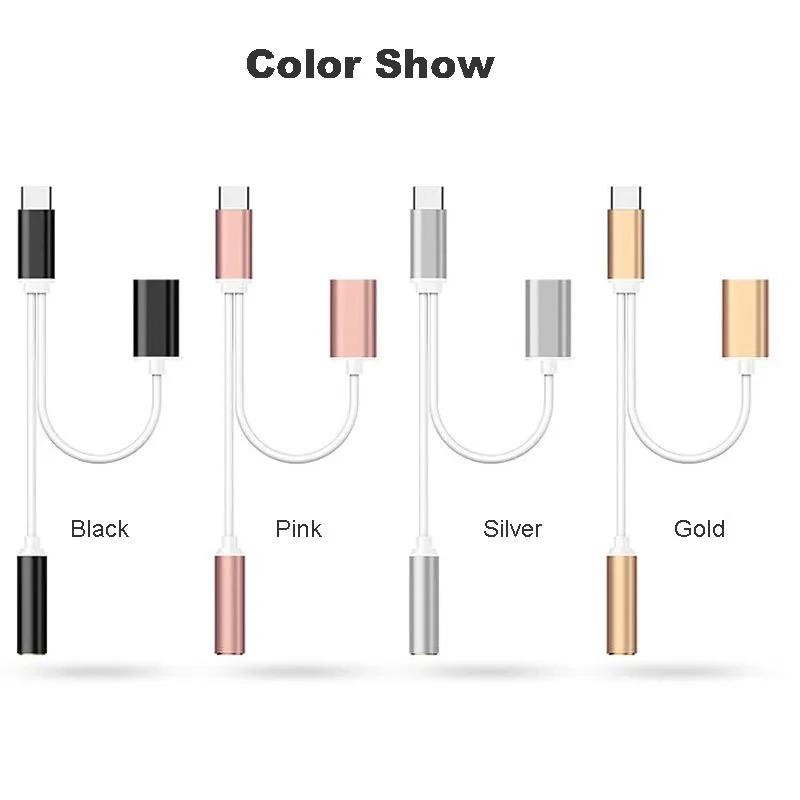 Разъём Aux с разъемом type-C и type-C 3,5 мм для зарядки аудио адаптер 2 в 1 сплиттер адаптер для huawei P30 Xiaomi Mi 8 6 5X samsung S10 Plus