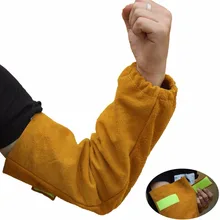 Кожа тепло устойчивый, для сварочных работ рукава руки эластичные манжеты безопасности работы Spark устойчивая Защита руки