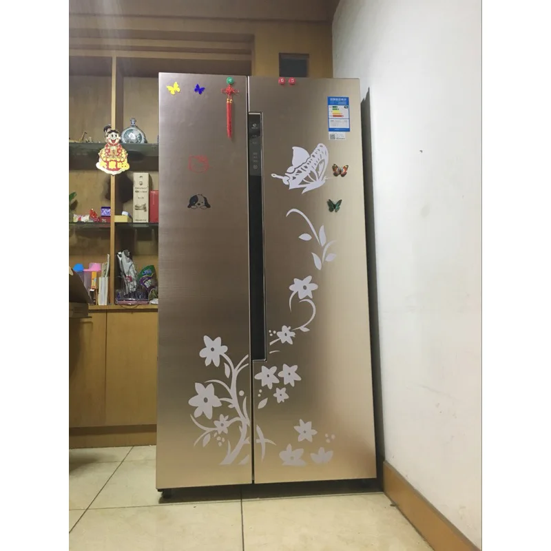 Wall stickers Creative Refrigerator Black Sticker Butterfly Pattern Wall Stickers Home Decoration Kitchen Wall Art Mural Decor