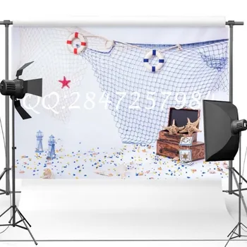 

Nautical Starfish Sea Themed Backgrounds for sale Vinyl cloth High quality Computer print party backdrops