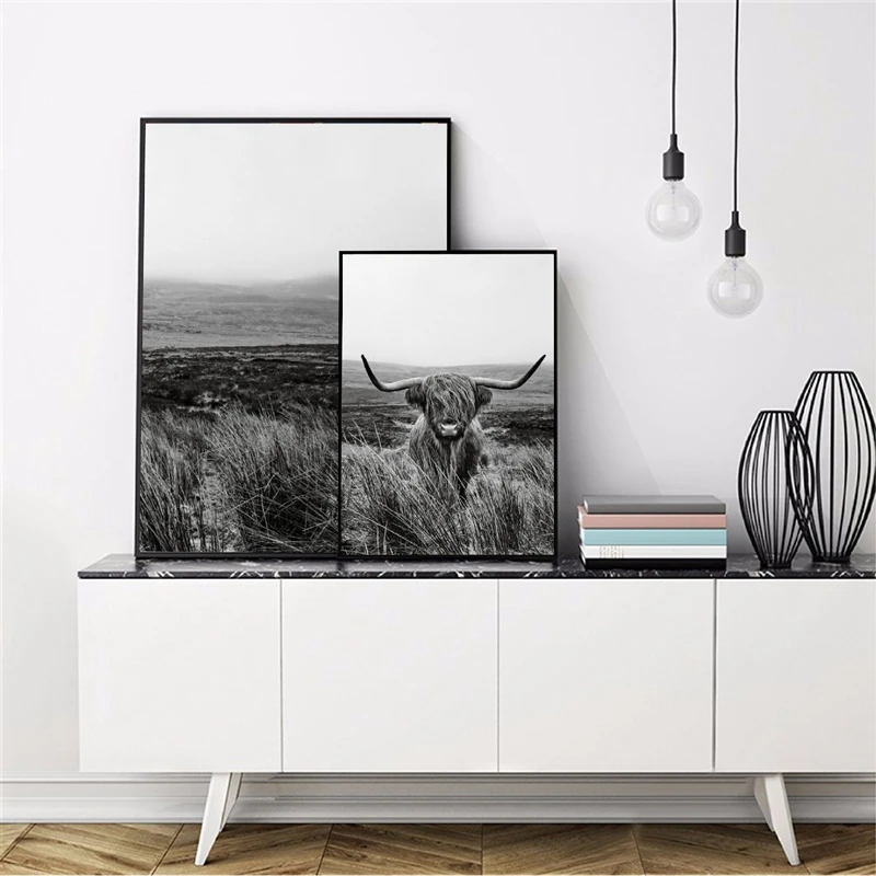 Highland Cow Canvas Art Prints Home Decor ation
