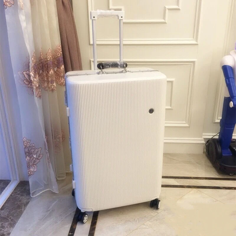 

Fashion aluminum frame rolling luggage spinner carry on trolley suitcase men women high quality travel boarding hardside luggage