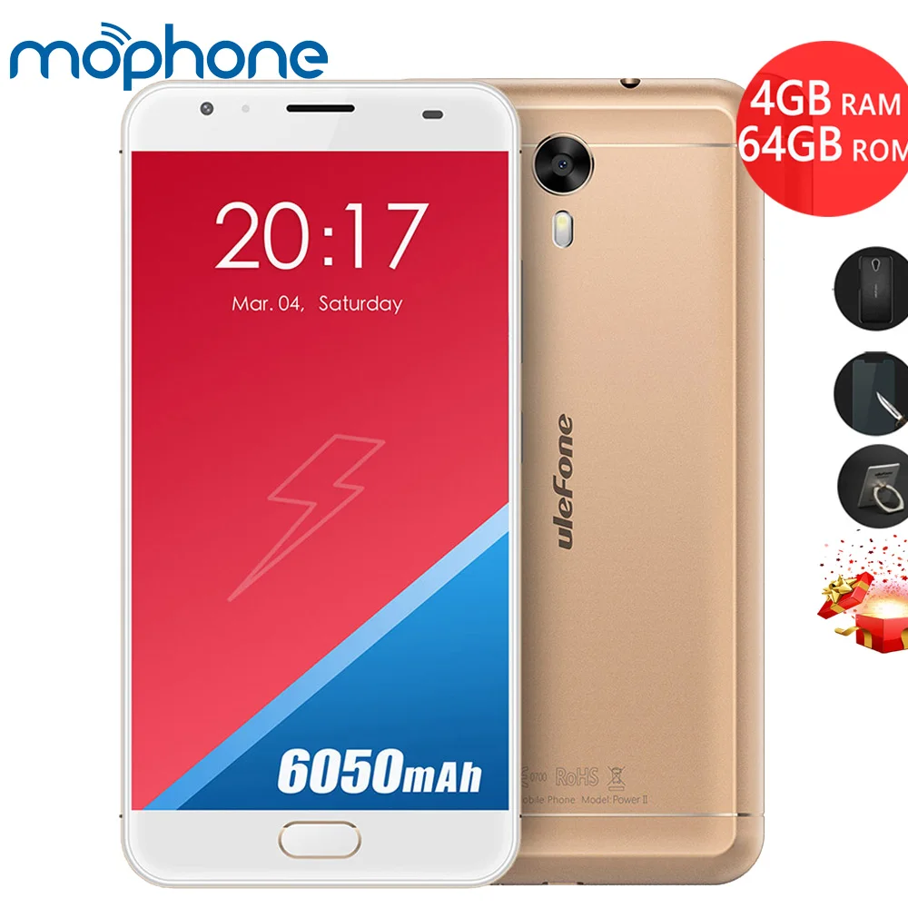 bilder für UleFone Power 2 Smartphone 4G 5,5 zoll MTK6750T Octa-core Android 7.0 4 GB + 64 GB Dual Kameras 6050 mAh Quick Charge Handy bilder für UleFone Power 2 Smartphone 4G 5,5 zoll MTK6750T Octa-core Android 7.0 4 GB + 64 GB Dual Kameras 6050 mAh Quick Charge Handy