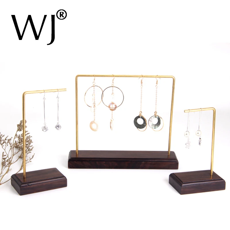 Copper Jewelry Earrings Bracelet Necklace Pendant T-Bar Stand Organizer Display Keychain Ornament H