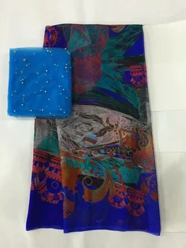 

pure silk fabric satin fabric for dress colorful african lace fabric 2019 high quality lace nigrian gele headtie 5+2yard/piece