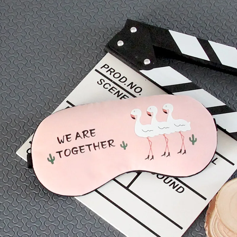 

1Pcs Flamingo Cartoon Fashion Hot Sleep Blackout Eye Mask Happy Birthday for Good Sleep Small Gifts for Guest Baby Shower DIY.Q