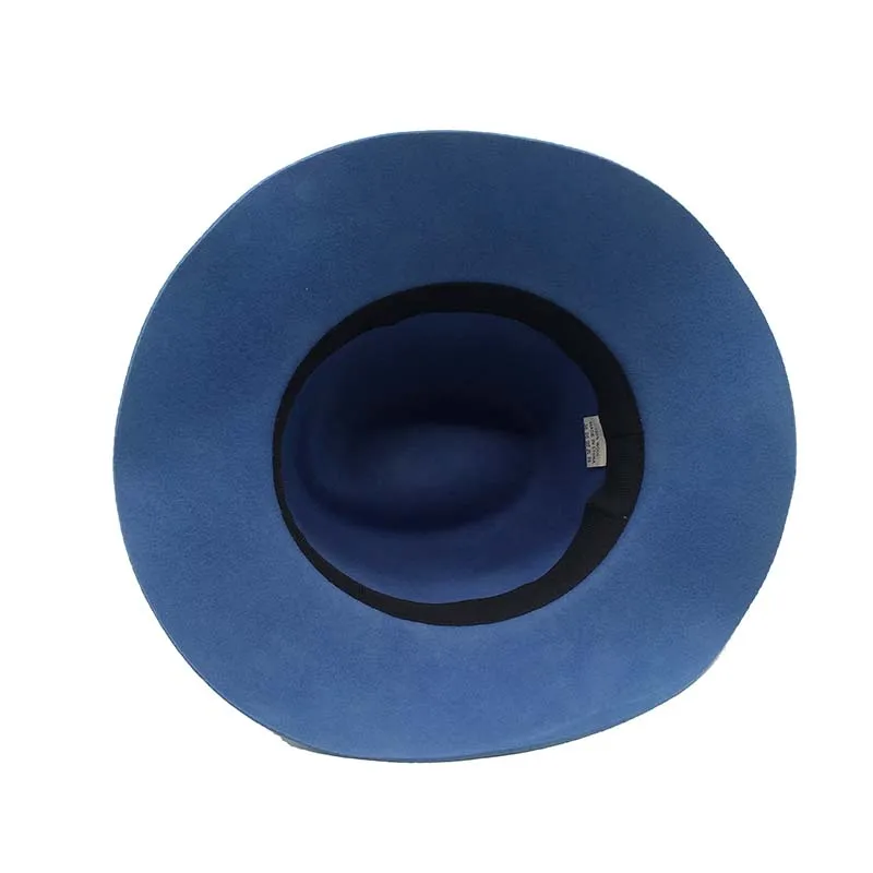 QPALCR винтажная шерстяная шляпа шапки для мужчин и женщин Твердые широкие полями синие фетровые шляпы высокого качества повседневные формальные розовые Топпер Панама шляпа