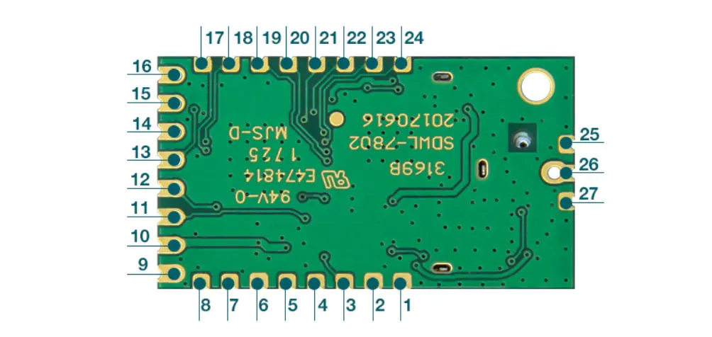 RAK812 низкая Мощность LoRaWAN модуль Комплексная TCXO Uart Беспроводной сетевой модуль 433/470 мГц LWPA IOT Plarform SX1276 NaNO100 q145