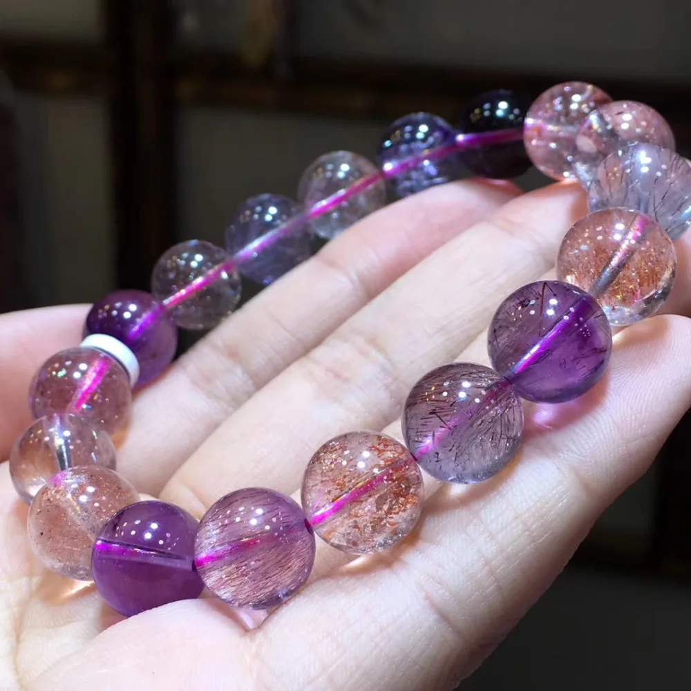 Natural Super Seven Melody Stone Rutilated Quartz Bracelet (3)