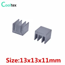 500 шт./лот) 13x13x11 мм Алюминий радиатора прессованный радиатор для микросхема Оперативная память охлаждения cooler