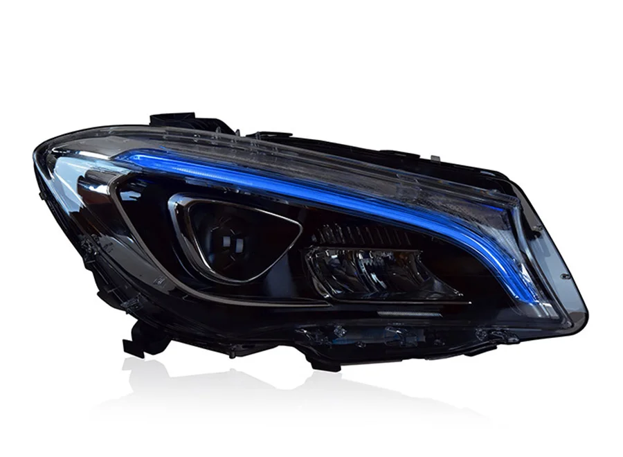 2 шт. светодиодный головной светильник s для Benz CLA- Автомобильный светодиодный светильник s двойные ксеноновые линзы автомобильные аксессуары дневные ходовые огни противотуманный светильник