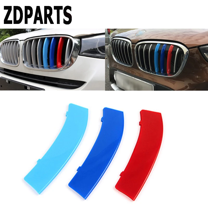ZDPARTS 3pc Car Accessories Front Grille Trim Sport Strips Cover Stickers For BMW X1 F48 E84 X3 F25 X5 F15 E70 X4 F26 X6 E71 F16 |