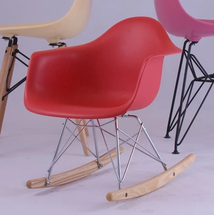 Современный дизайн детское кресло-качалка. Детская качалка. Для отдыха гостиная мебель. Пластиковый модный стул. Балкон кресло-качалка - Цвет: Red