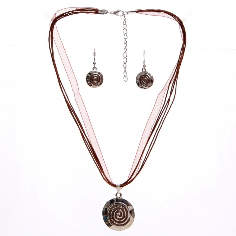 Женский ювелирный комплект из колье и серёг в африканском стиле|necklace cz|earrings