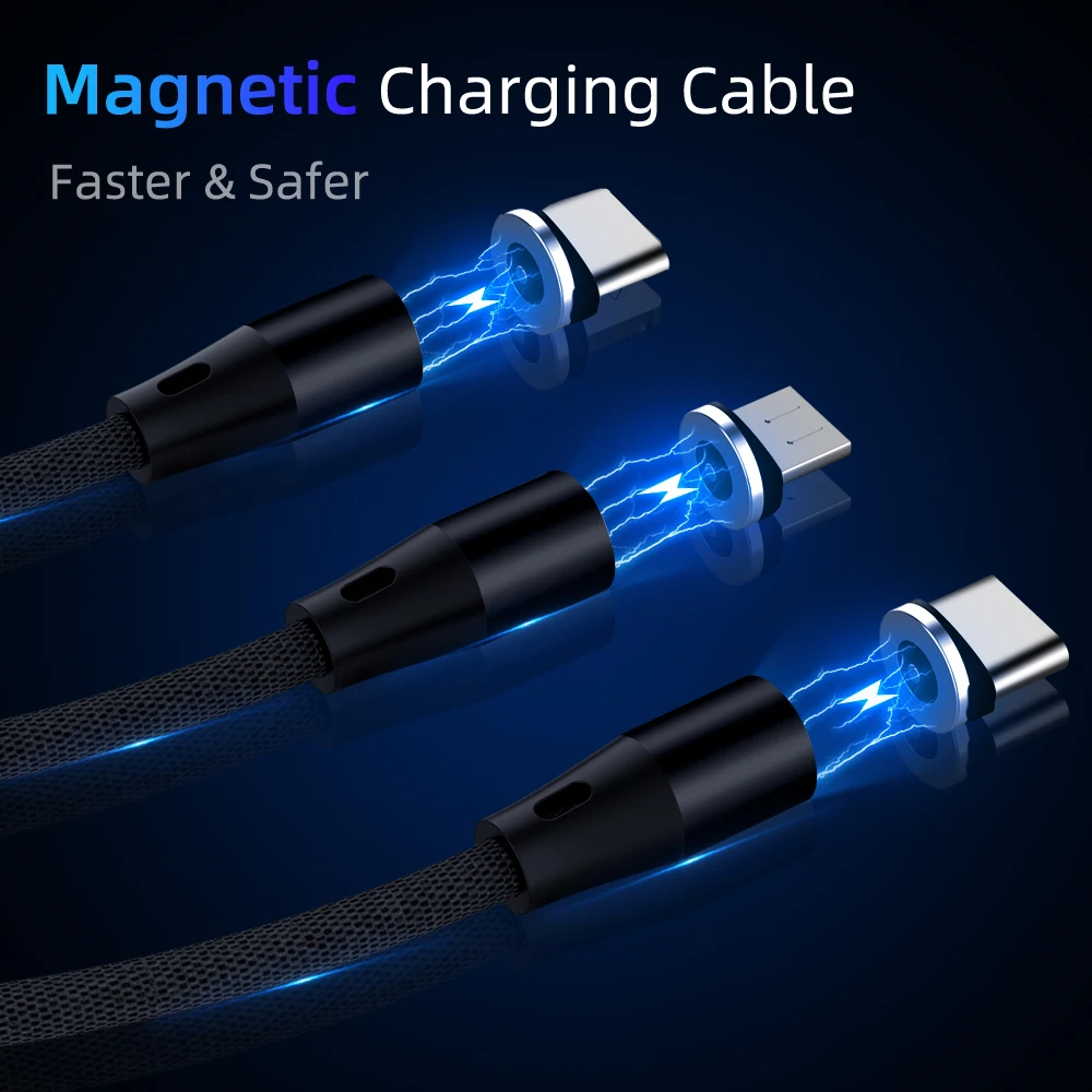 Магнитный usb-кабель для зарядки 1,2 м кабель для быстрой зарядки Micro usb кабель мобильного телефона кабель USB type C Магнитный зарядный кабель для передачи данных