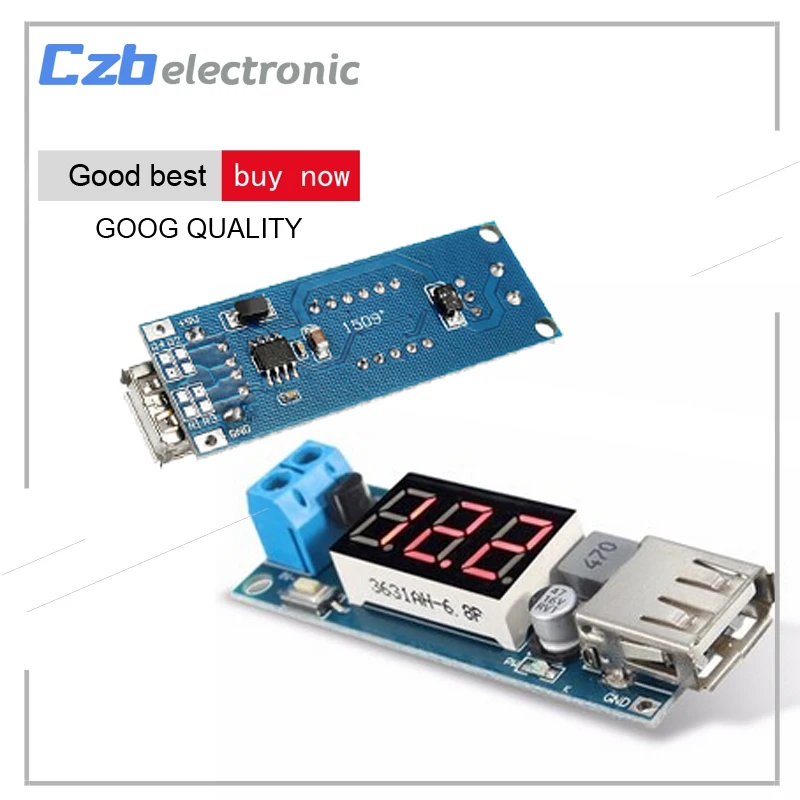 

Automatic Protection! DC 4.5-40V To 5V 2A USB Charger LED Step-down Buck Converter Voltmeter Module Low Power