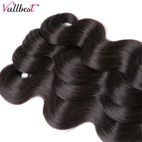 Vallbest Peruvian Body Wave Bundles 100% Remy Human Hair Extensions Natural Color 100G Machine Double Weft 3 Or 4 Bundle Deals 3