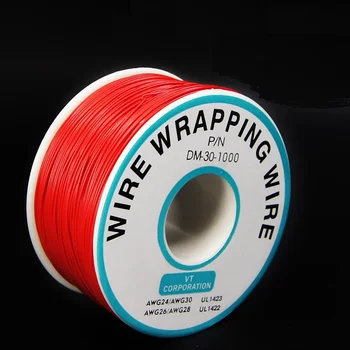 

EziUsin Welding cable PCB Jumper Circuit Board 0.2mm Wire-Wrapping Electronic Wire 30AWG Cable 250m RED 30AWG 0.5mm