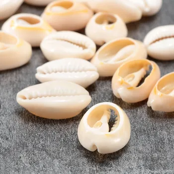 

50 Pcs/Bag 2 Sizes Creamy White Natural Sea Shell Decoration Home Fish Tank Decoration Craft Supplies Loose Beads Accessories